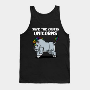 Save The Chubby Unicorns Rhino Tank Top